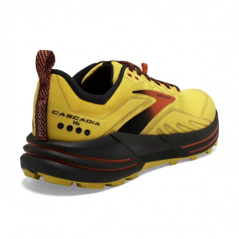 Brooks CASCADIA 16 Scarpe Trail Uomo Yellow/Black/Grenadine