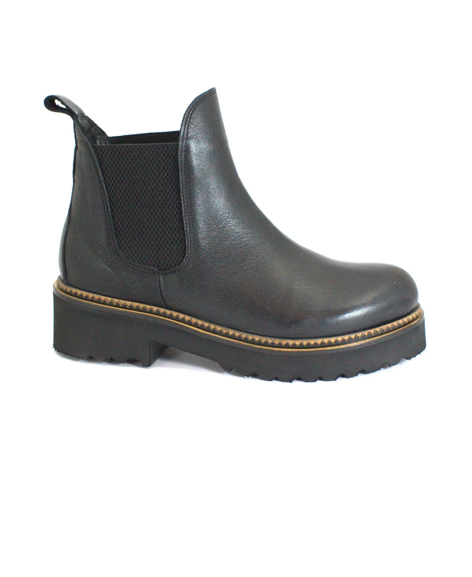 BUENO SHOES WT0801 black nero scarpe donna stivaletto beatles elastici pelle