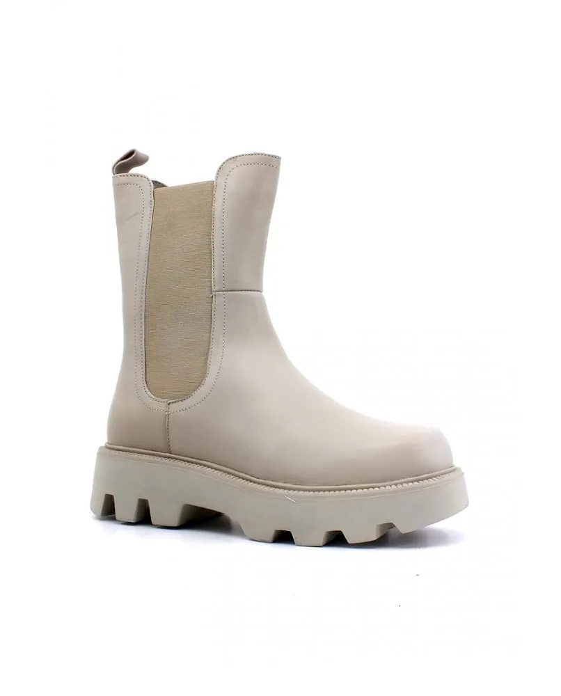 CAFENOIR FD1302 stivaletti beatles biker anfibi ultralight pelle donna bianco