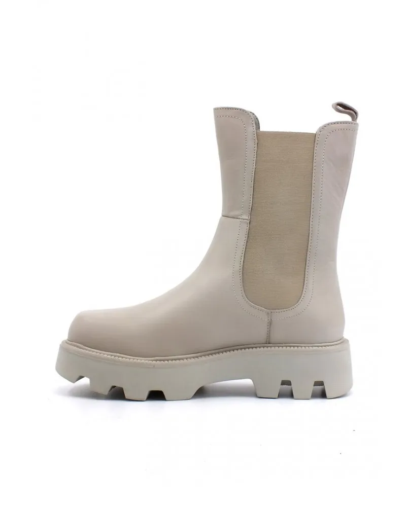 CAFENOIR FD1302 stivaletti beatles biker anfibi ultralight pelle donna bianco