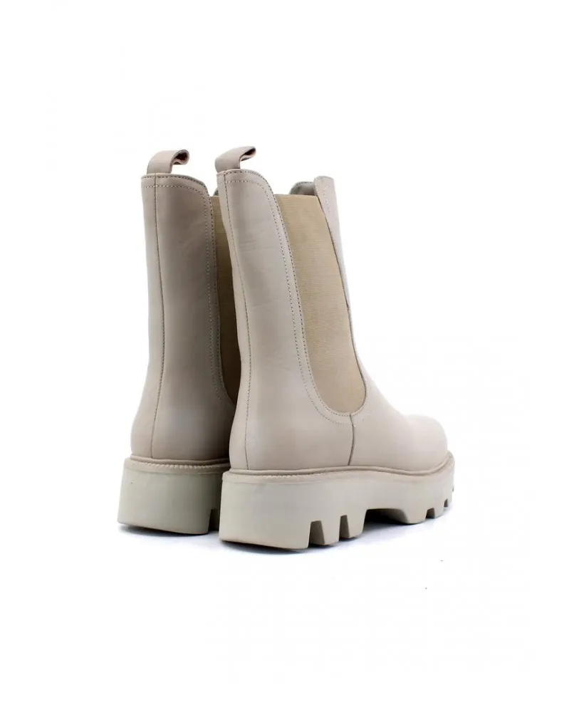 CAFENOIR FD1302 stivaletti beatles biker anfibi ultralight pelle donna bianco