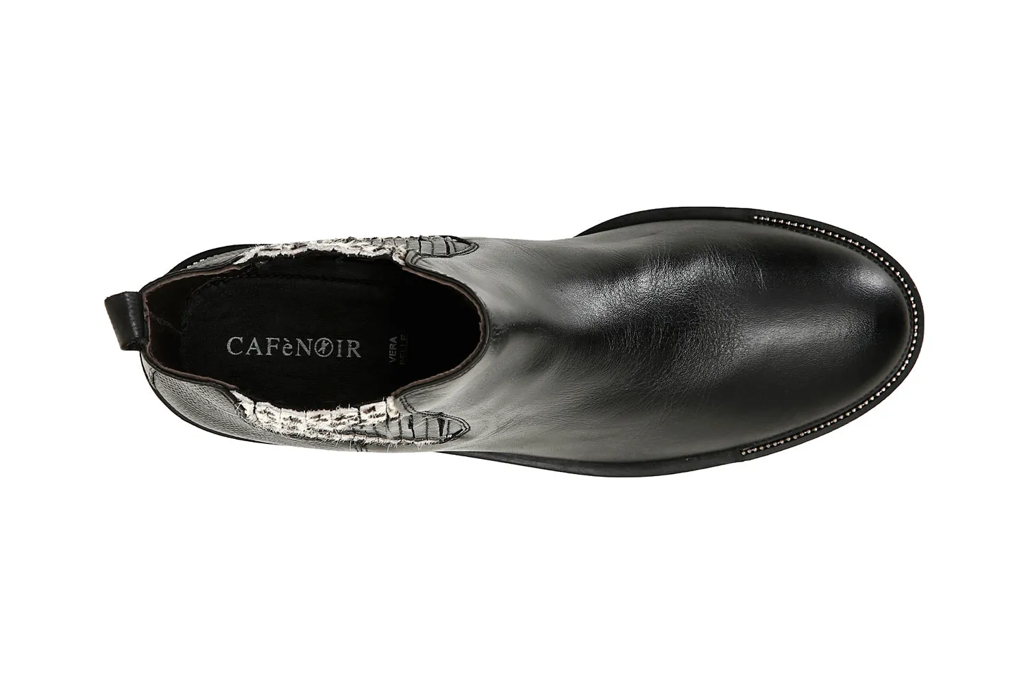 CafèNoir donna beatles in pelle con cavallino pois