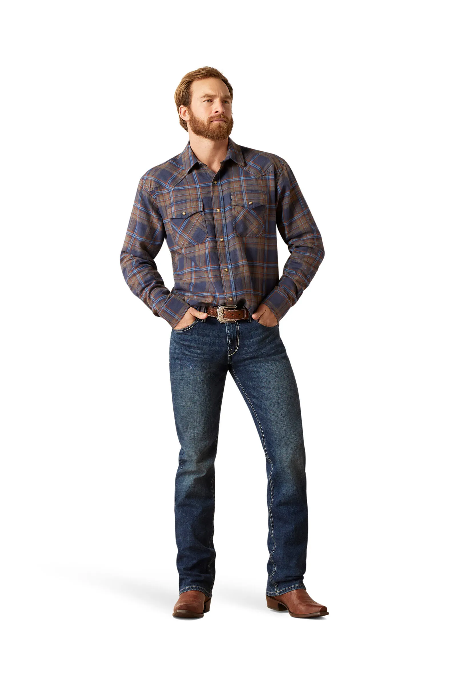 Camicia a maniche lunghe retrò da uomo Ariat Hendrix