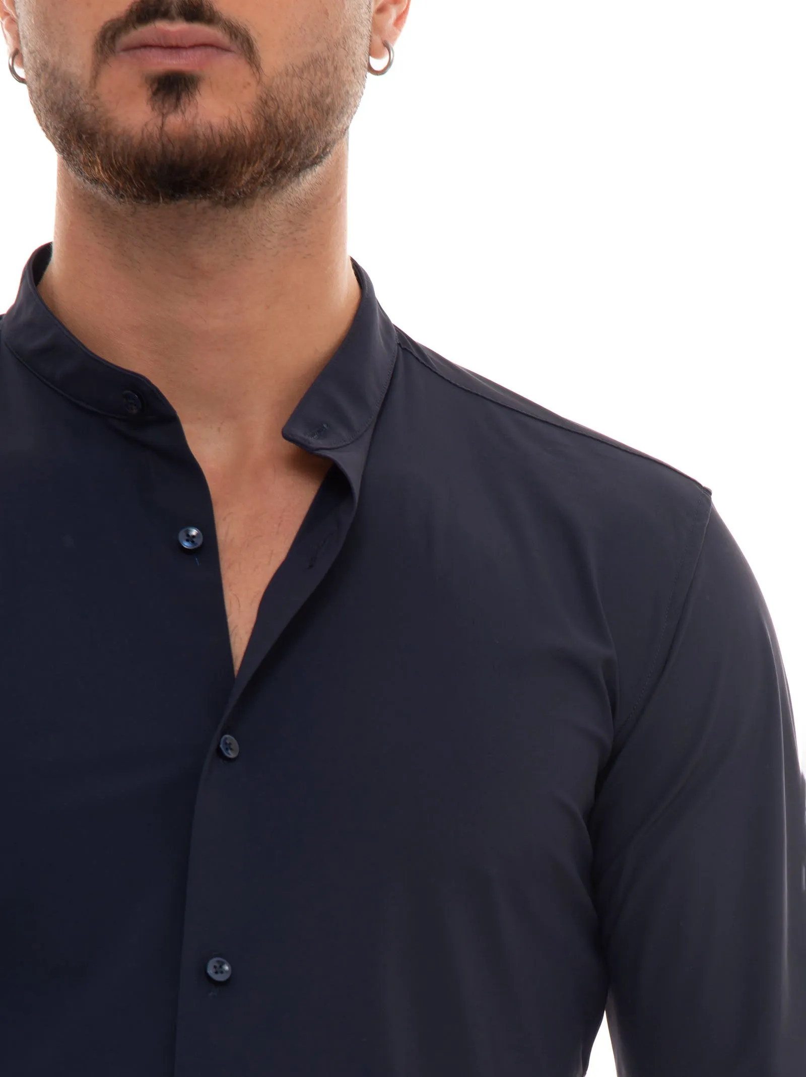 Camicia casual P-HANK-STANDUP Blu BOSS Uomo