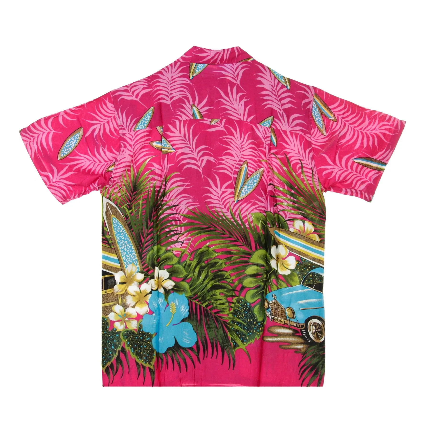Camicia Manica Corta Uomo Hawaiian Shirt Low Rider Pink