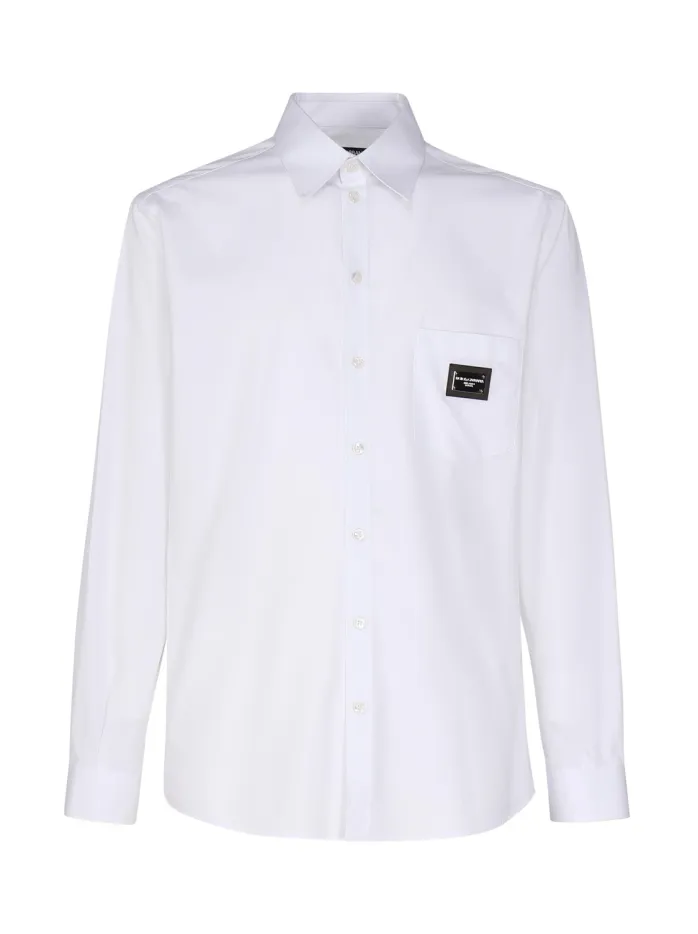 CAMICIA MARTINI COTONE CON PLACCA LOGATA