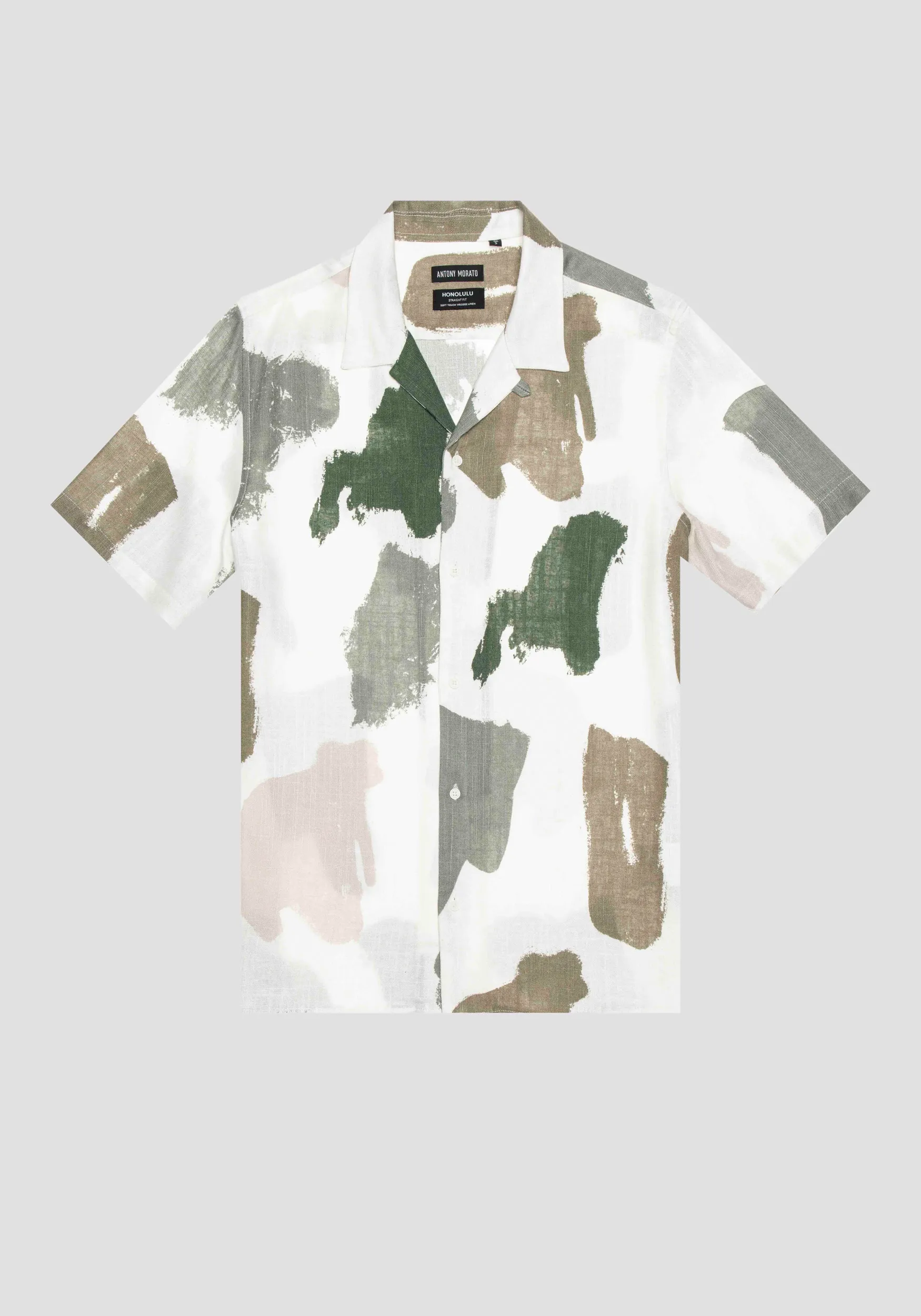 CAMICIA REGULAR STRAIGHT FIT “HONOLULU” CON STAMPA FANTASIA