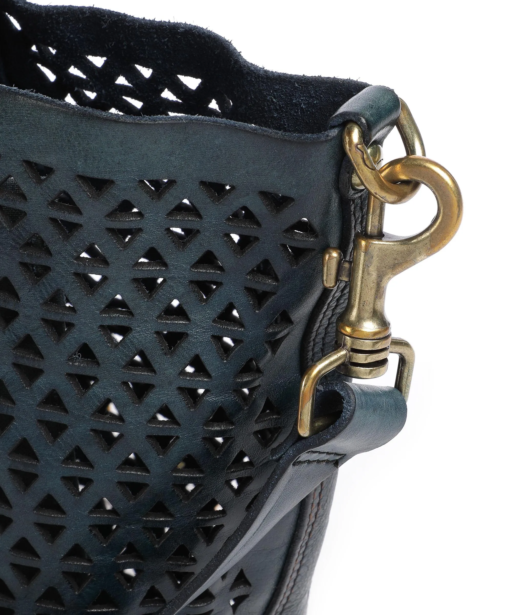  Campomaggi Borsa shopper pelle di vacchetta finemente grana blu scuro  