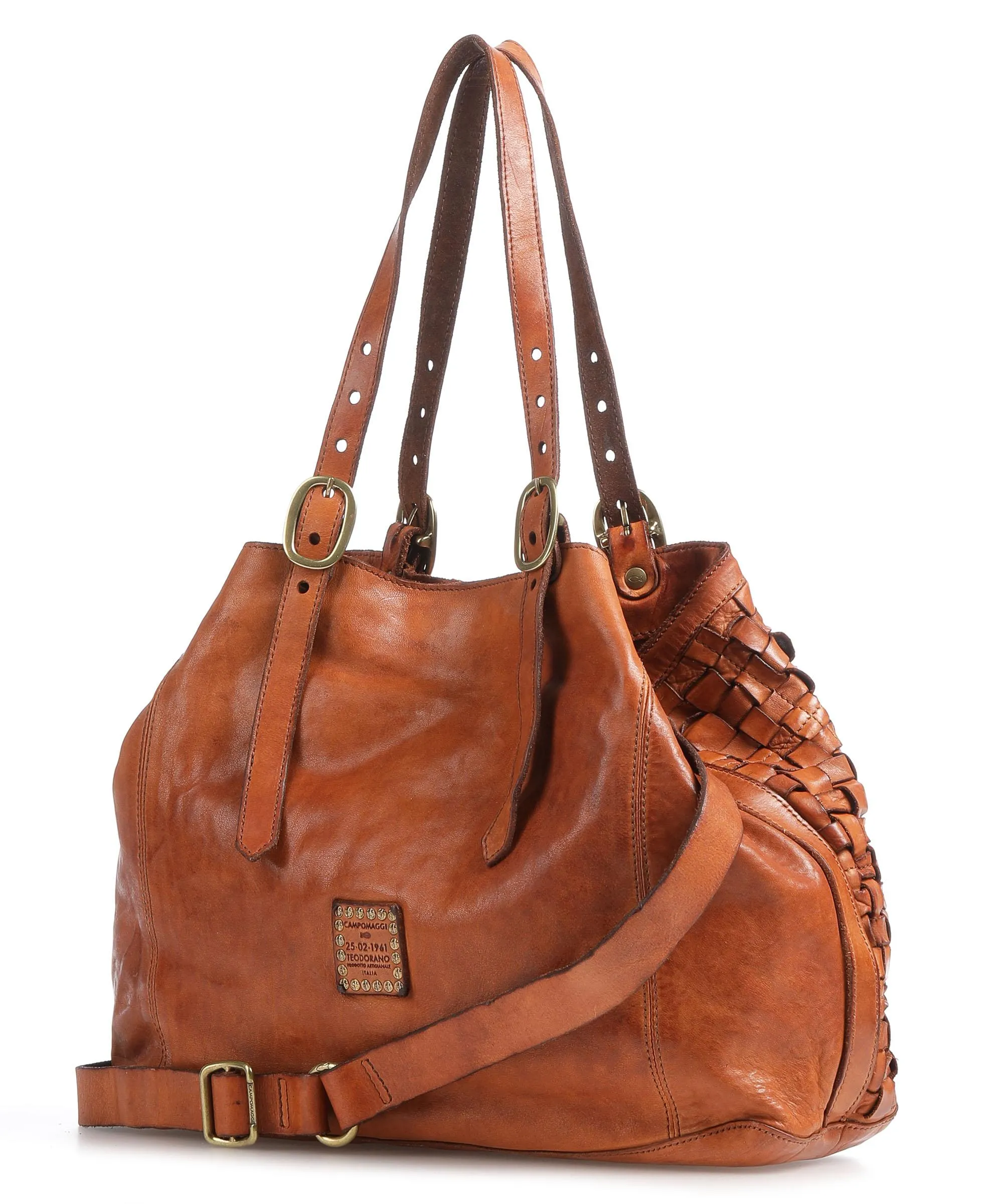  Campomaggi Prestige Borsa shopper pelle di vacchetta finemente grana cognac  
