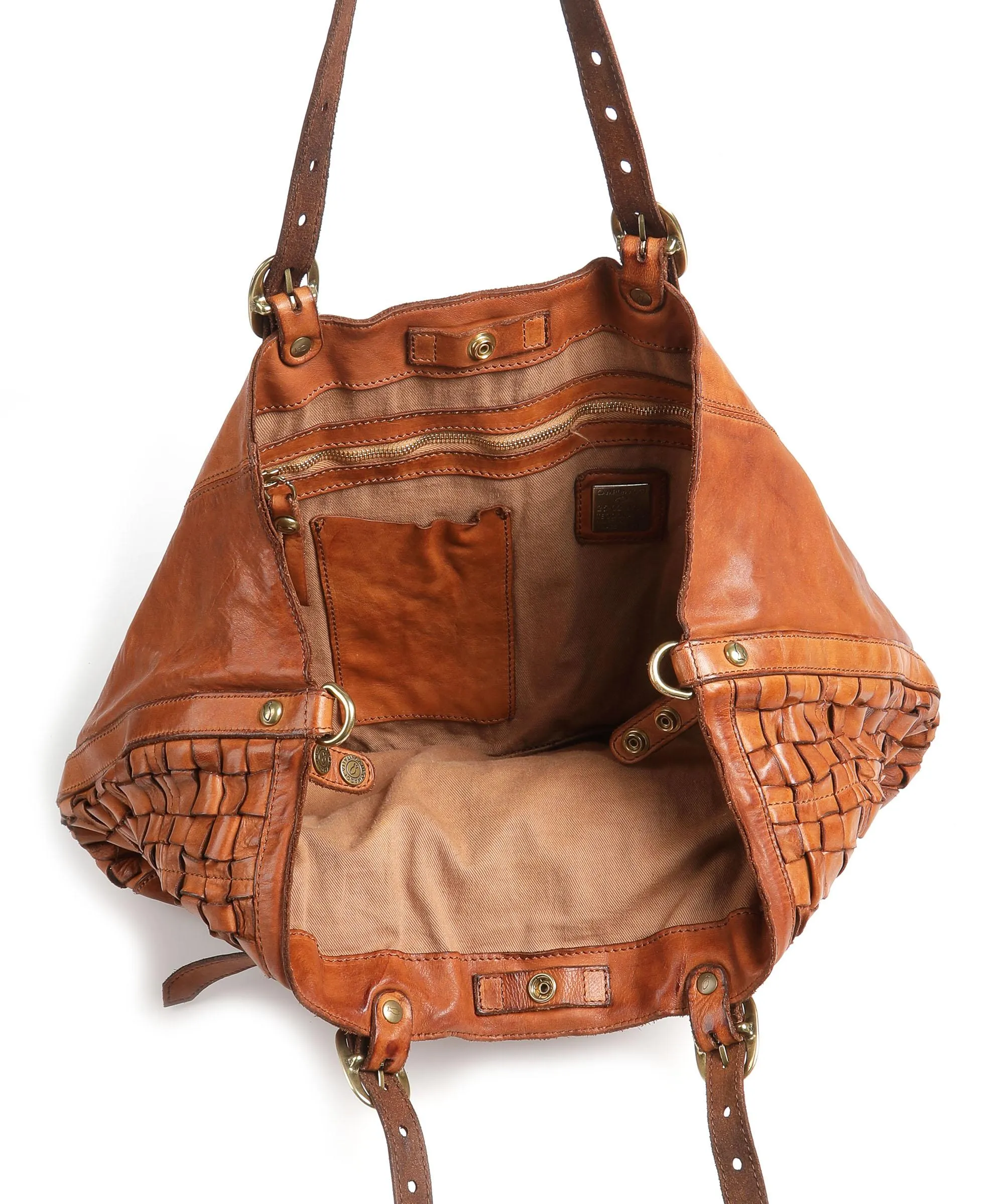  Campomaggi Prestige Borsa shopper pelle di vacchetta finemente grana cognac  