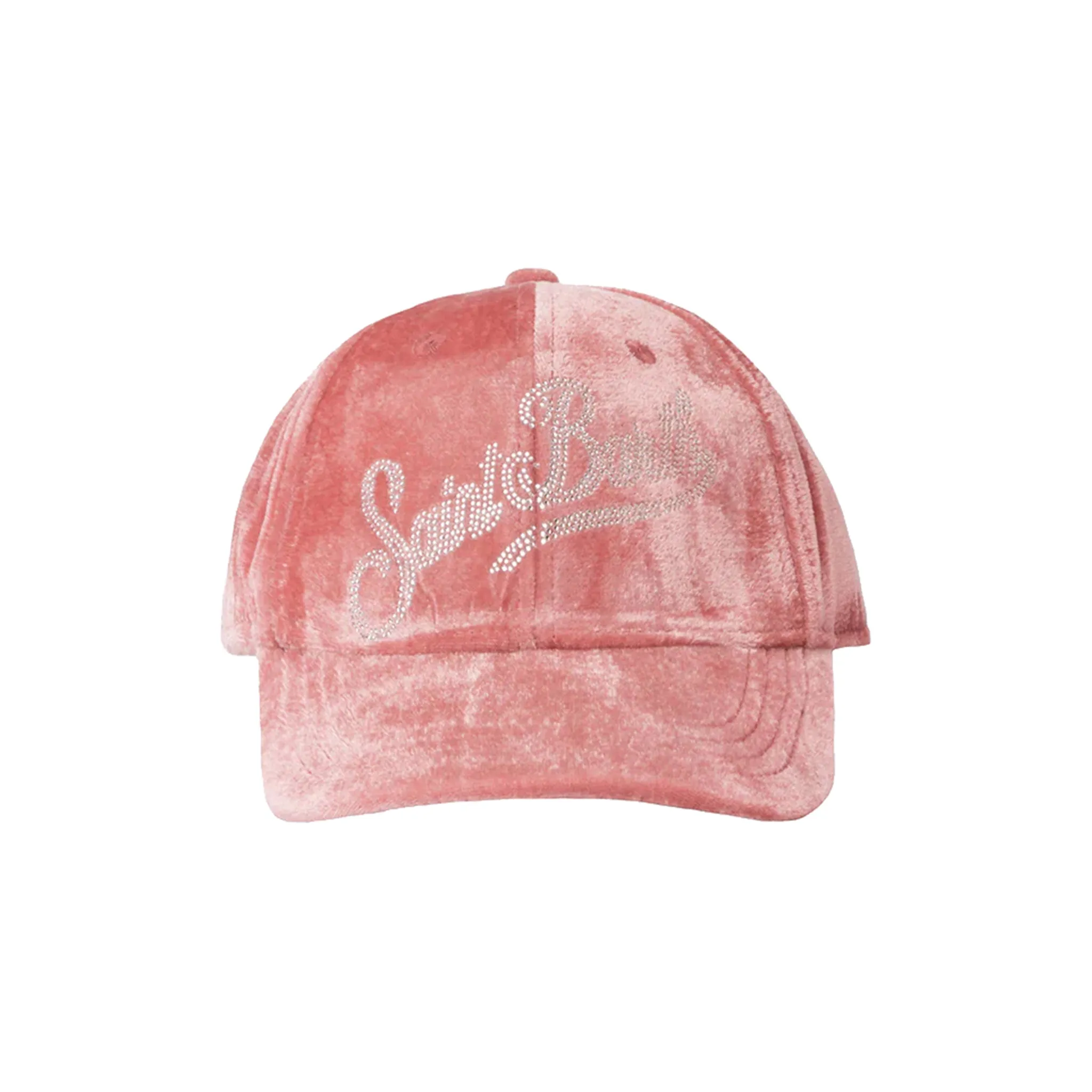 Cappello Donna in velluto rosa con logo