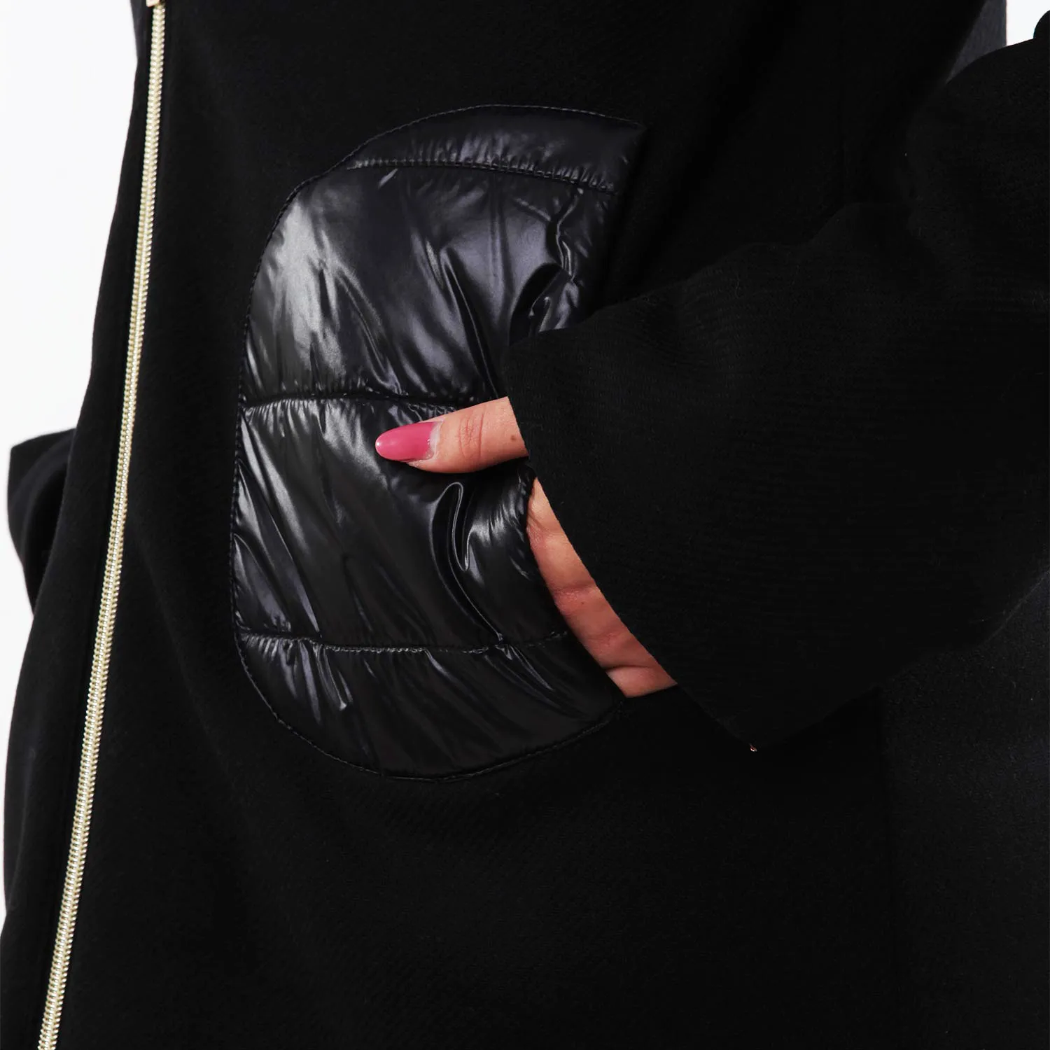 Cappotto Ecowool Herno Nero Ragazza