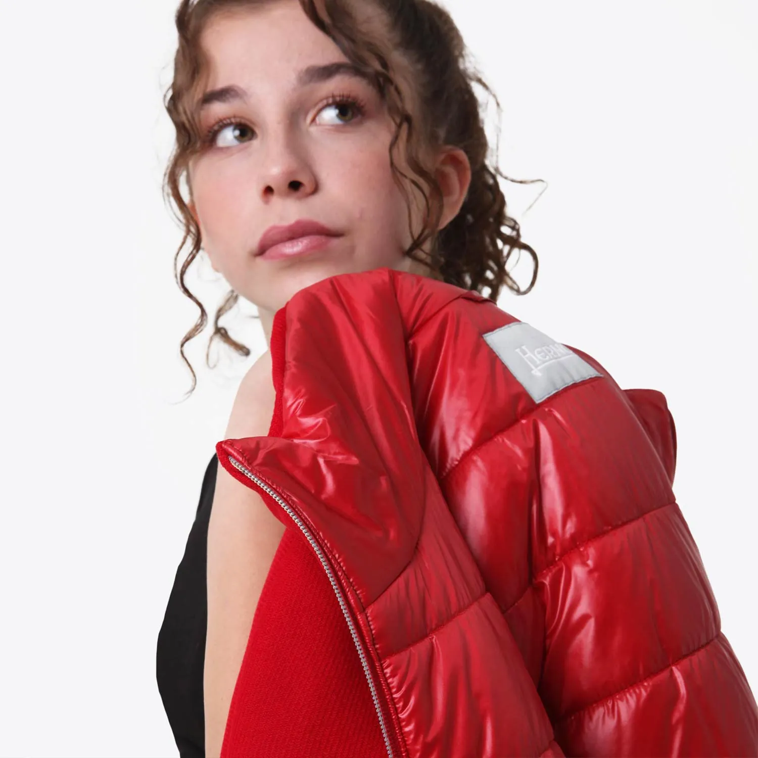 Cappotto Ecowool-Nylon Herno Rosso Ragazza