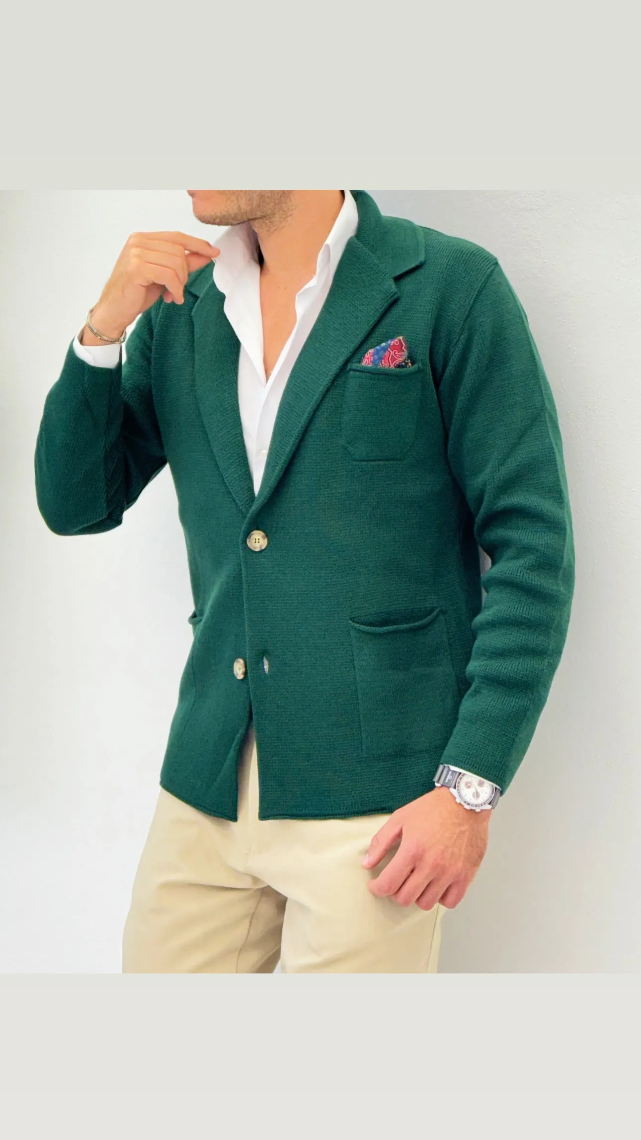 Cardigan Modello Giacca Pochette