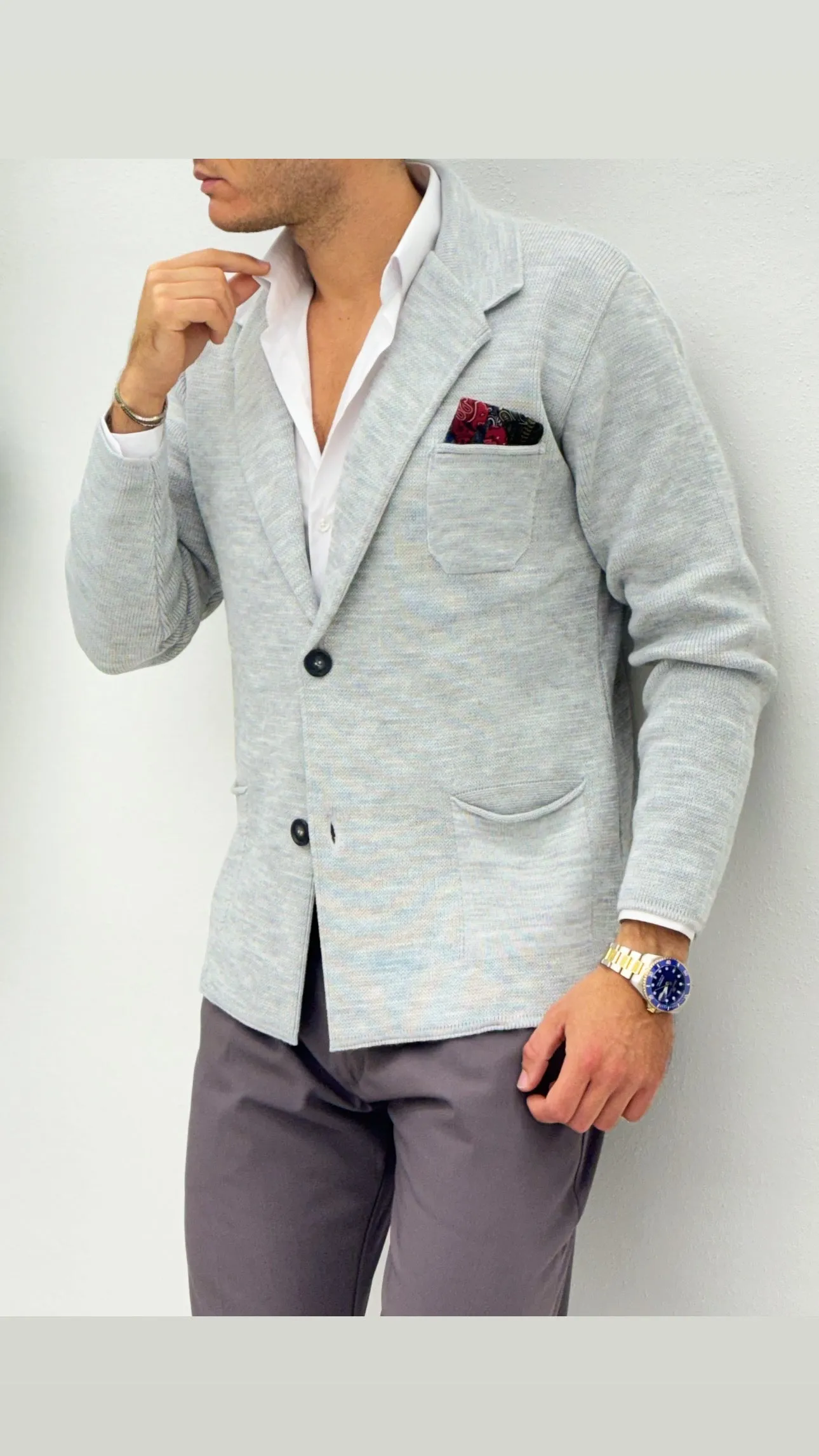 Cardigan Modello Giacca Pochette