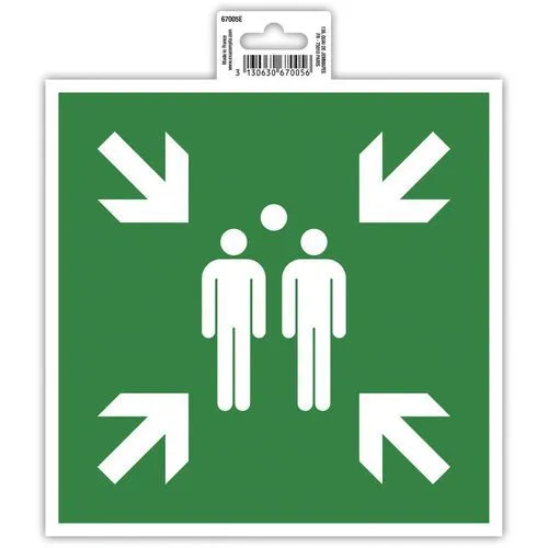 Cartello adesivo verde punto di raccolta - Exacompta