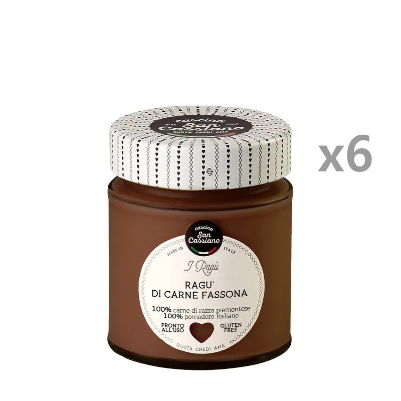 Cascina San Cassiano 6 vasetti - Ragù di Fassona 140 gr