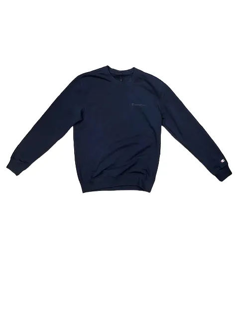 Champion Felpa Girocollo da uomo Legacy American Classics Heavy Cotone Garzato Small Logo 218536 blue marino