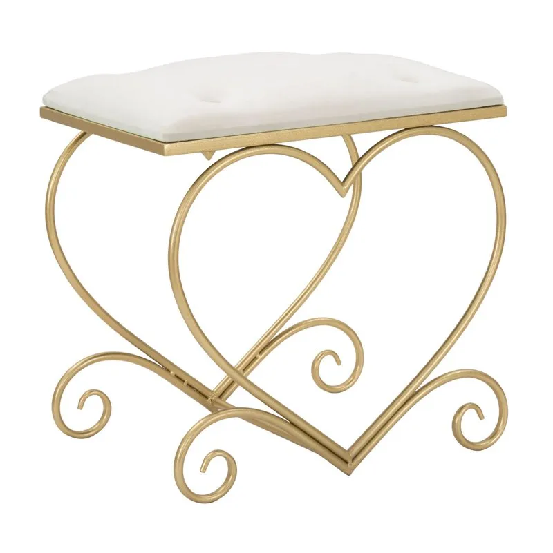Charme 1921 Sgabello Heart Crema cm 50x37,5x51,5