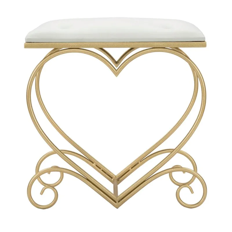 Charme 1921 Sgabello Heart Crema cm 50x37,5x51,5