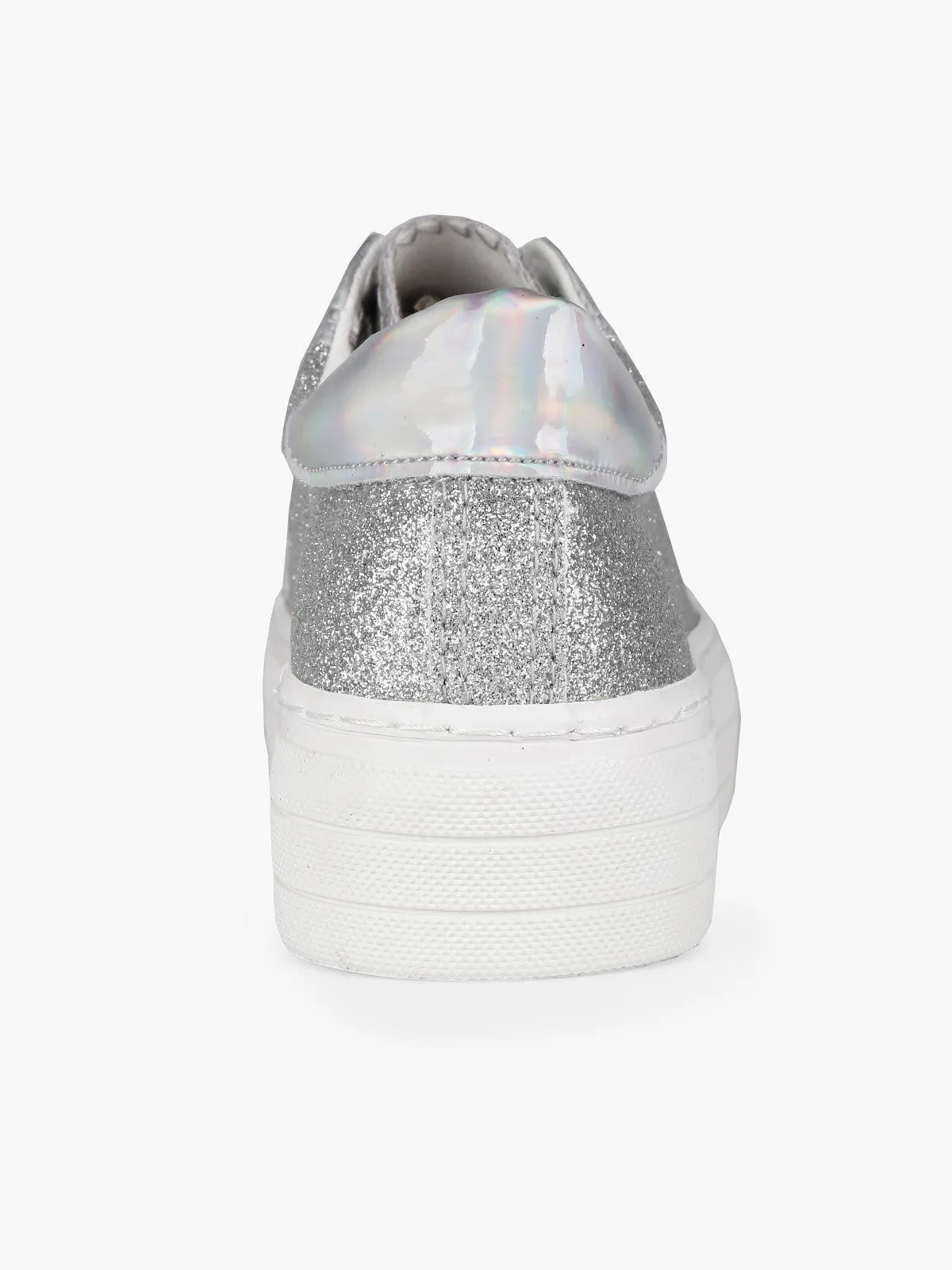 Charro Baskets argentées Glitte avec plateforme