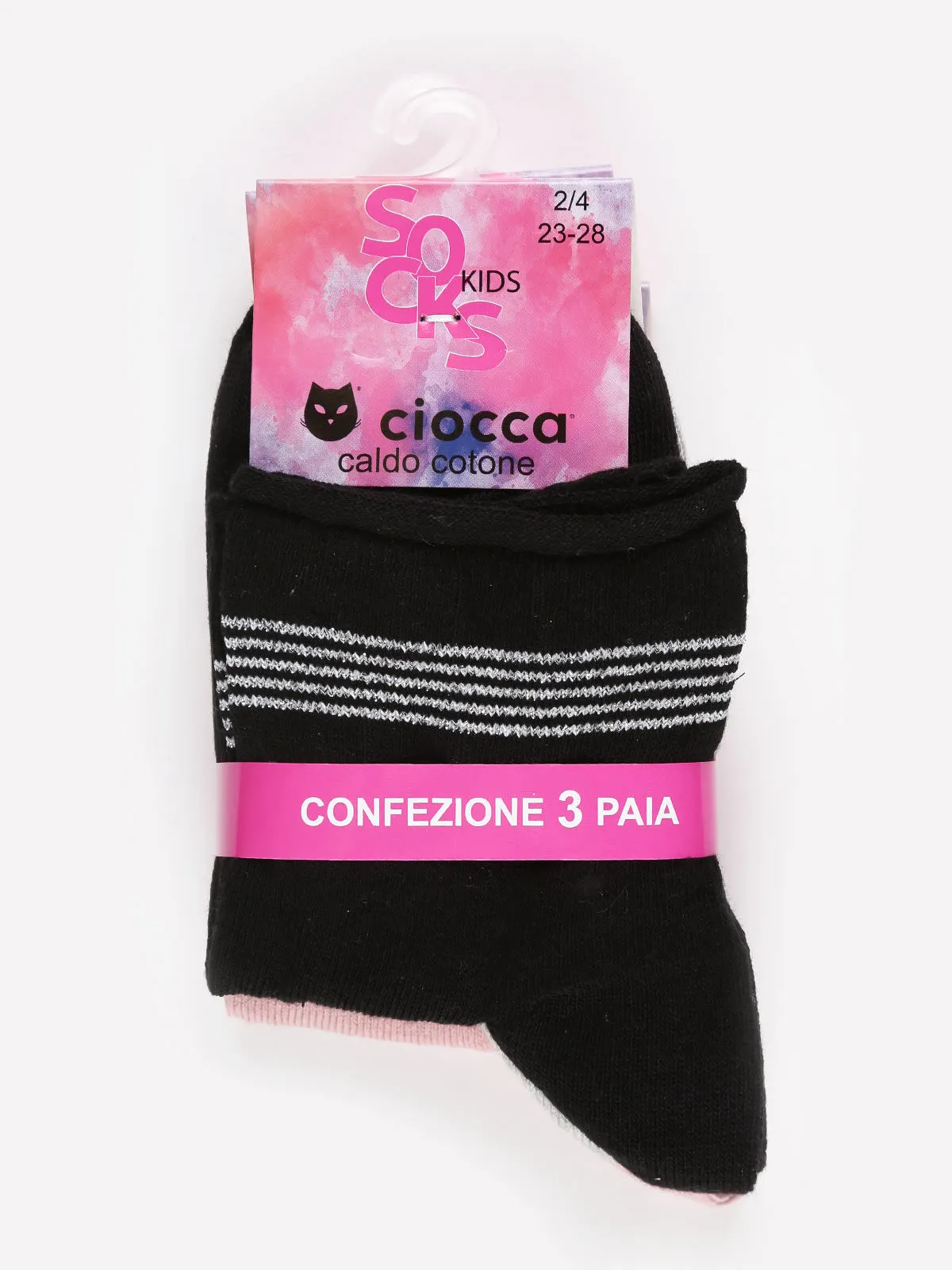 Ciocca 3 Paar Babysocken aus warmer Baumwolle