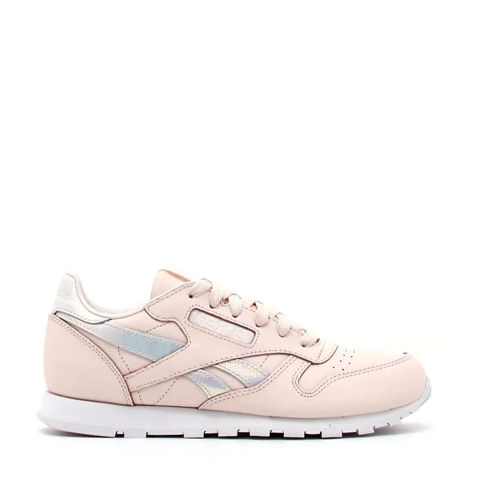 CLASSIC LEATHER PALE PINK/WHT PALE PINK/WHT