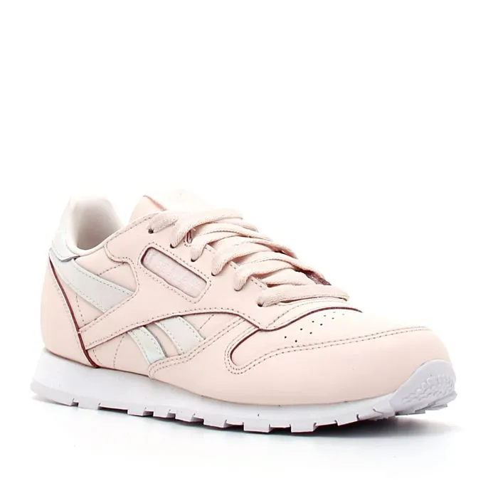 CLASSIC LEATHER PALE PINK/WHT PALE PINK/WHT