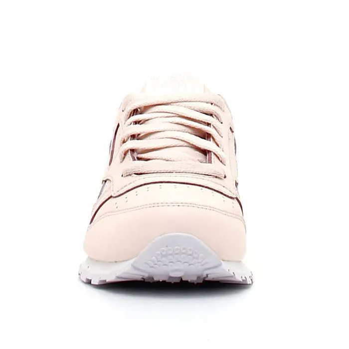 CLASSIC LEATHER PALE PINK/WHT PALE PINK/WHT
