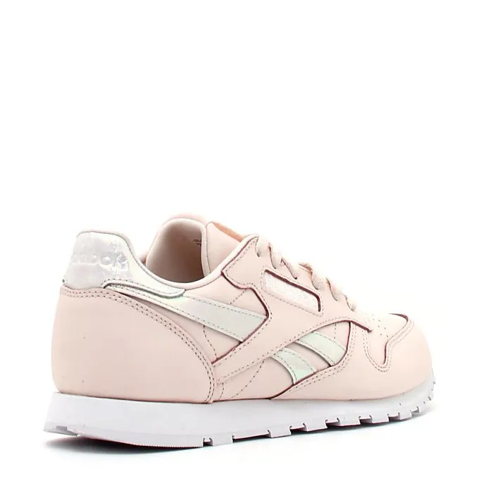 CLASSIC LEATHER PALE PINK/WHT PALE PINK/WHT