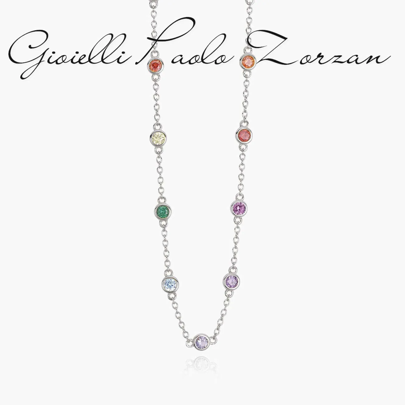 Collana Mabina RAINBOW in argento e zirconi 553313