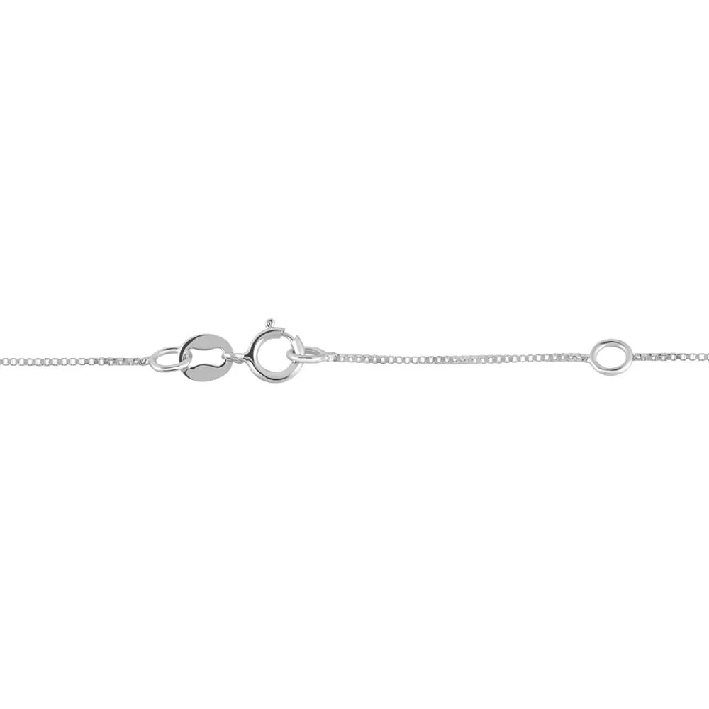 Collana Punto Luce Claire Oro Bianco 375/1000 Maglia Veneziana Cubic Zirconia Bianco 40 + 2 cm 1412164