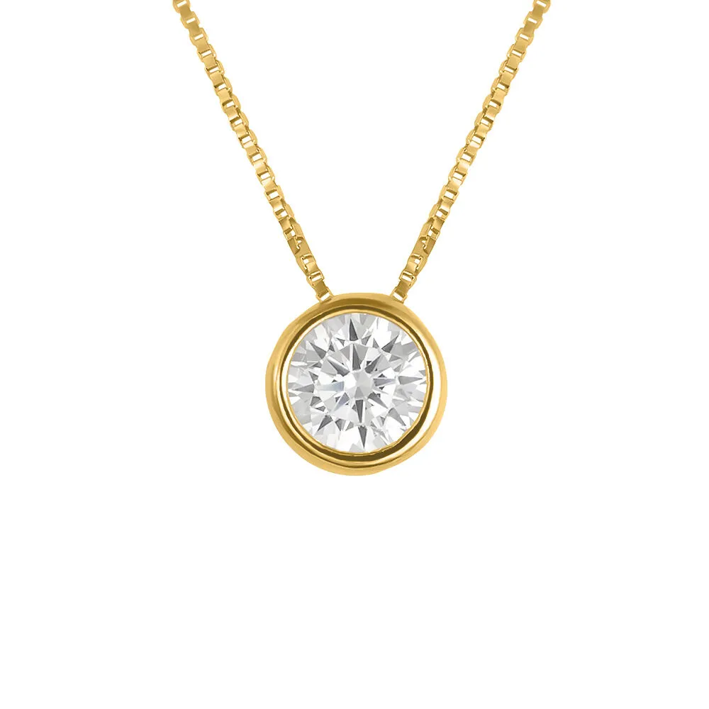Collana Punto Luce Claire Oro Giallo 375/1000 Maglia Veneziana Cubic Zirconia Bianco 1426397