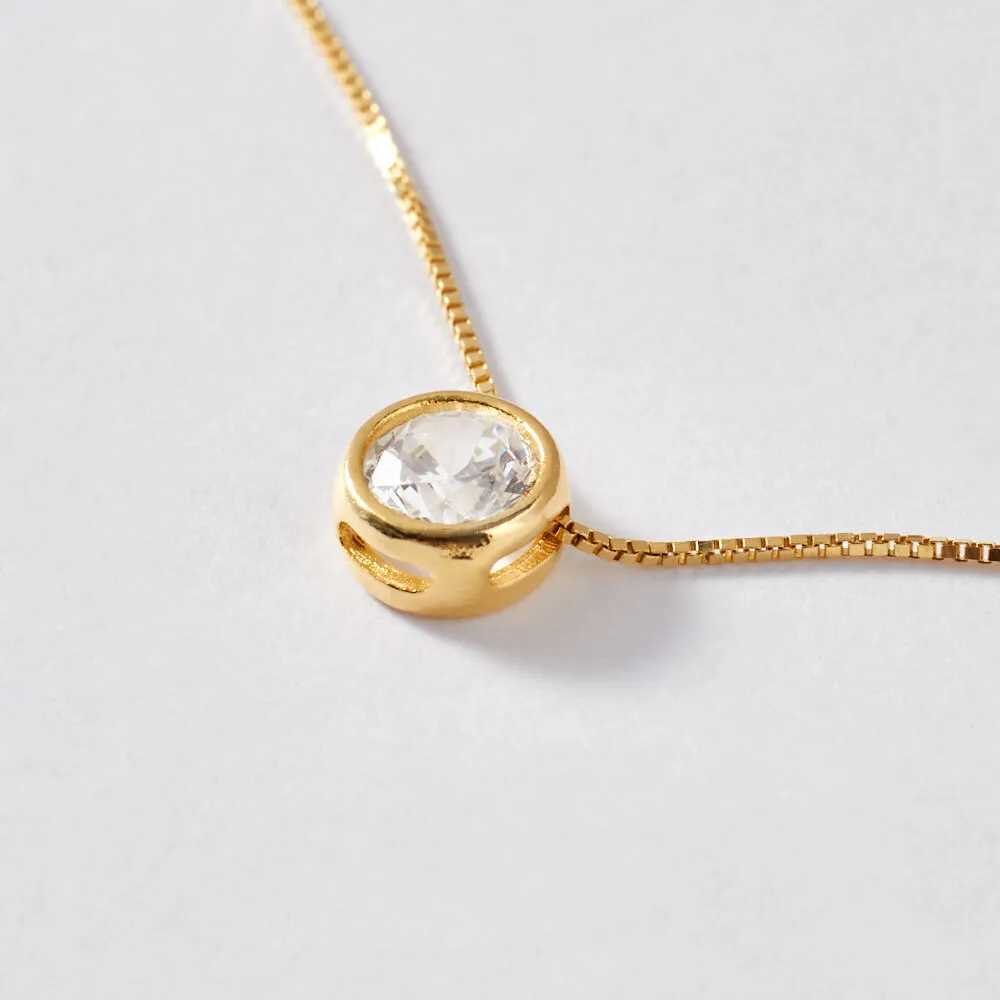 Collana Punto Luce Claire Oro Giallo 375/1000 Maglia Veneziana Cubic Zirconia Bianco 1426397