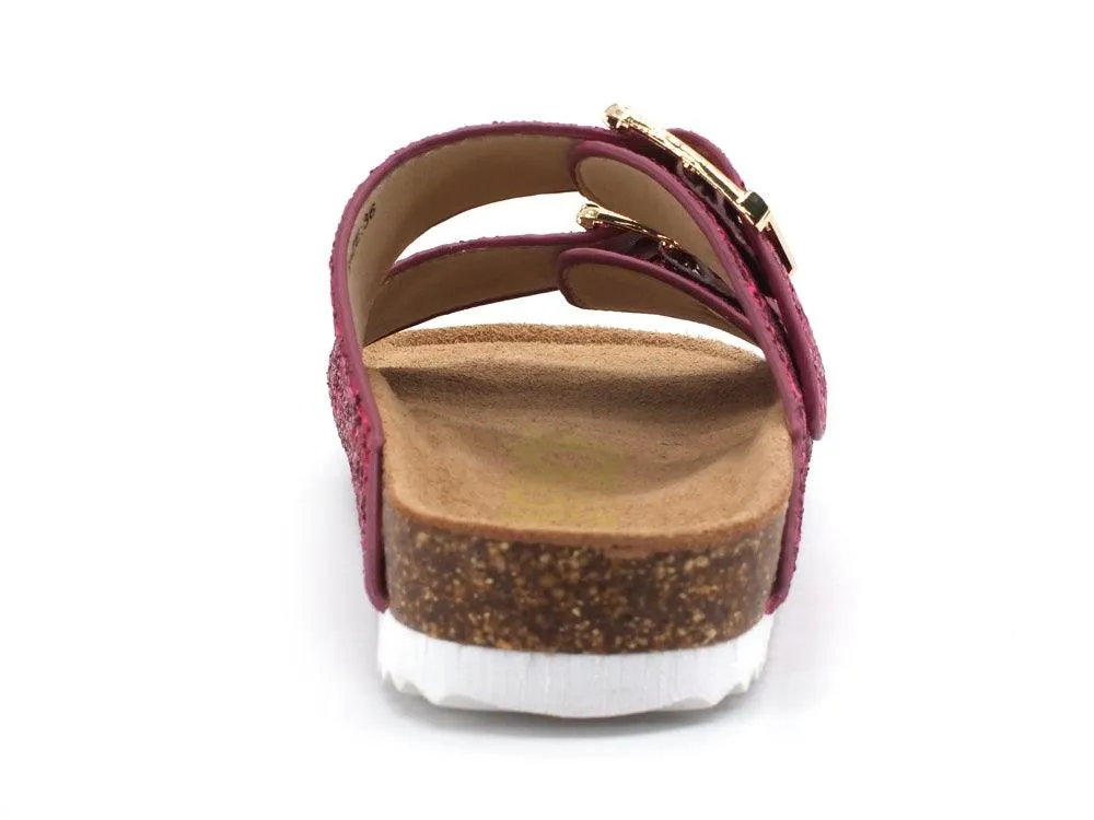 COLORS OF CALIFORNIA Ciabatta Fibbie Glitter Fuxia HC.BIO035