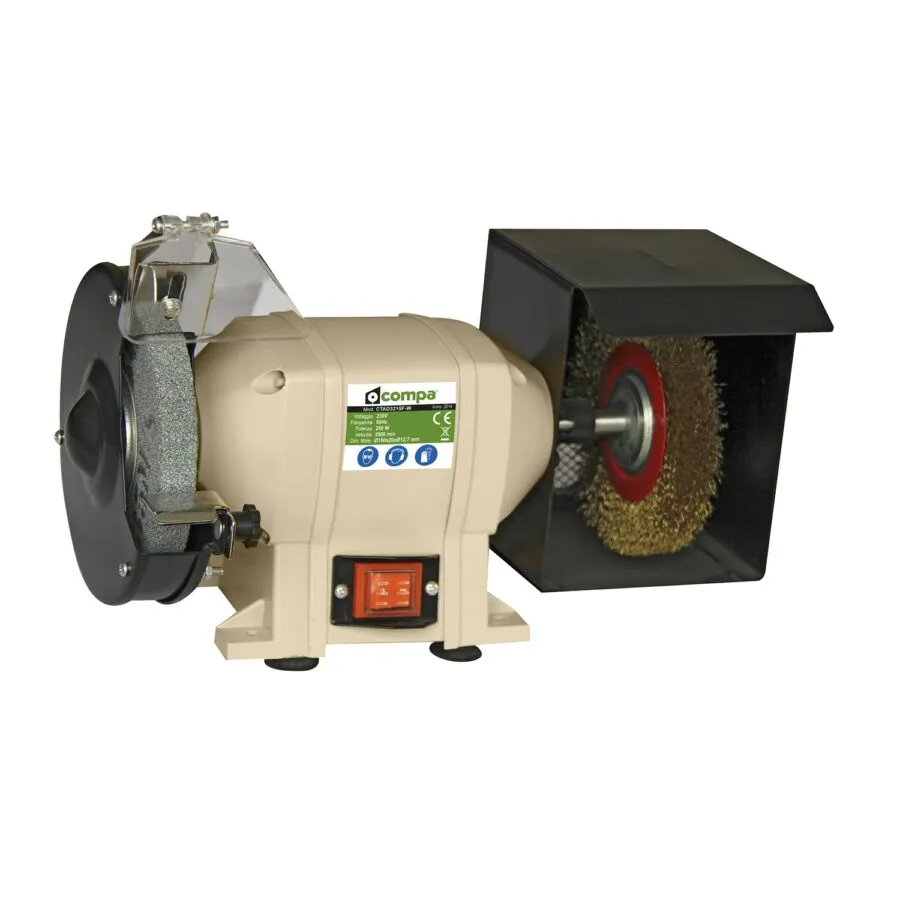 COMPA - Smerigliatrice da banco con pulitrice d150mm CTAD3215F-W 
