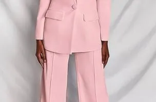 Completo giacca e pantaloni eleganti, rosa chiaro