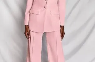 Completo giacca e pantaloni eleganti, rosa chiaro