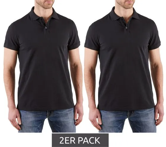 Confezione da 2 polo uomo NORTHERN COUNTRY con portapenne camicia in cotone camicia da lavoro 00010613 nero