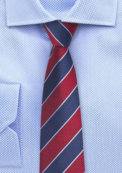 Cravatta righe rosso blu