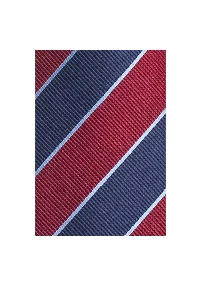 Cravatta righe rosso blu