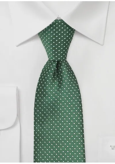 Cravatta verde puntini bianco
