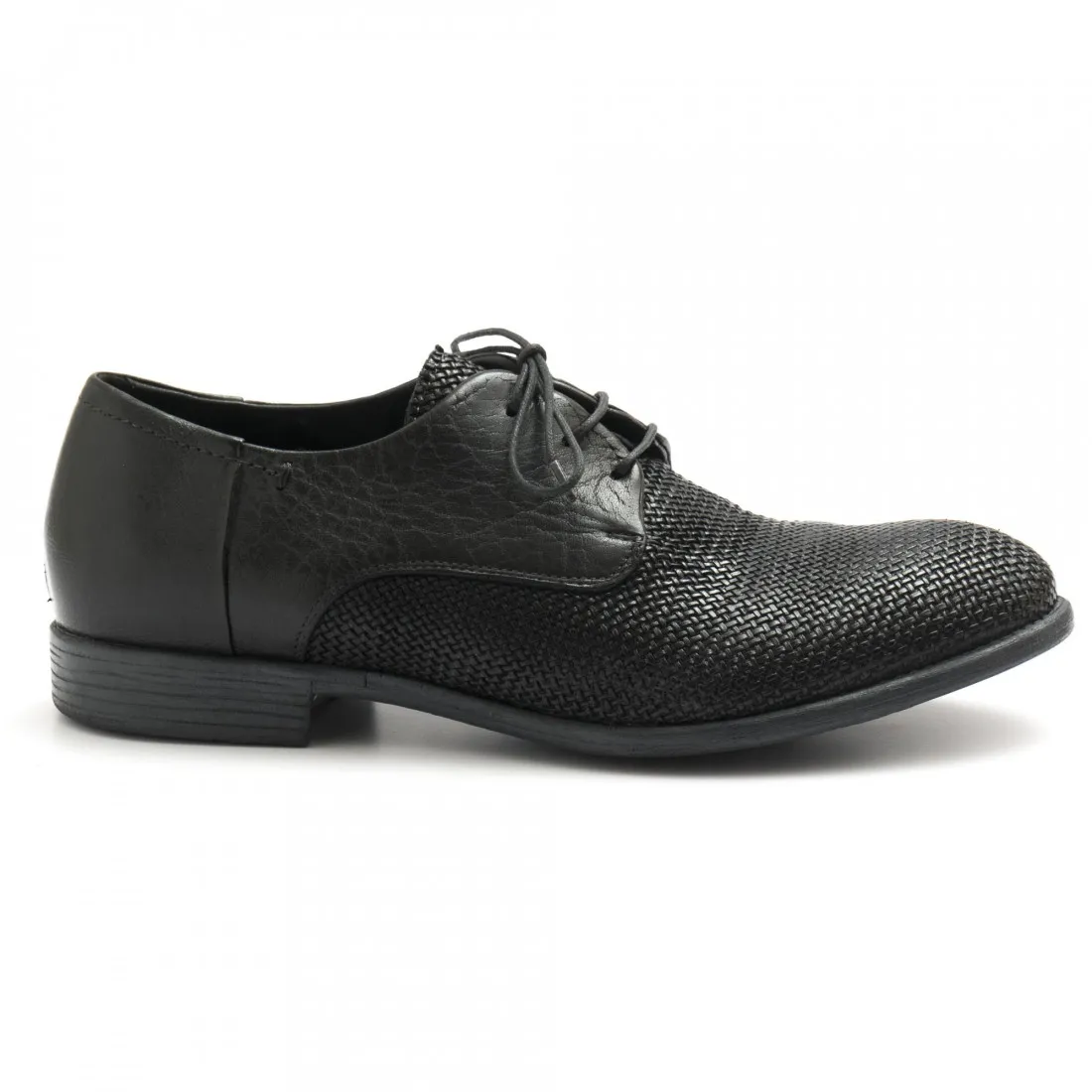 Derby Hundred 100 antracite in pelle intrecciata