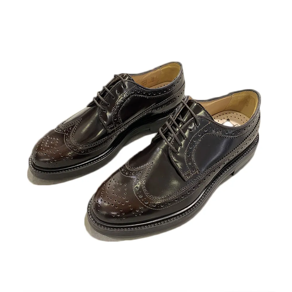 Derby Uomo Soldini Brogue Colore Testa di Moro - 13208L091T