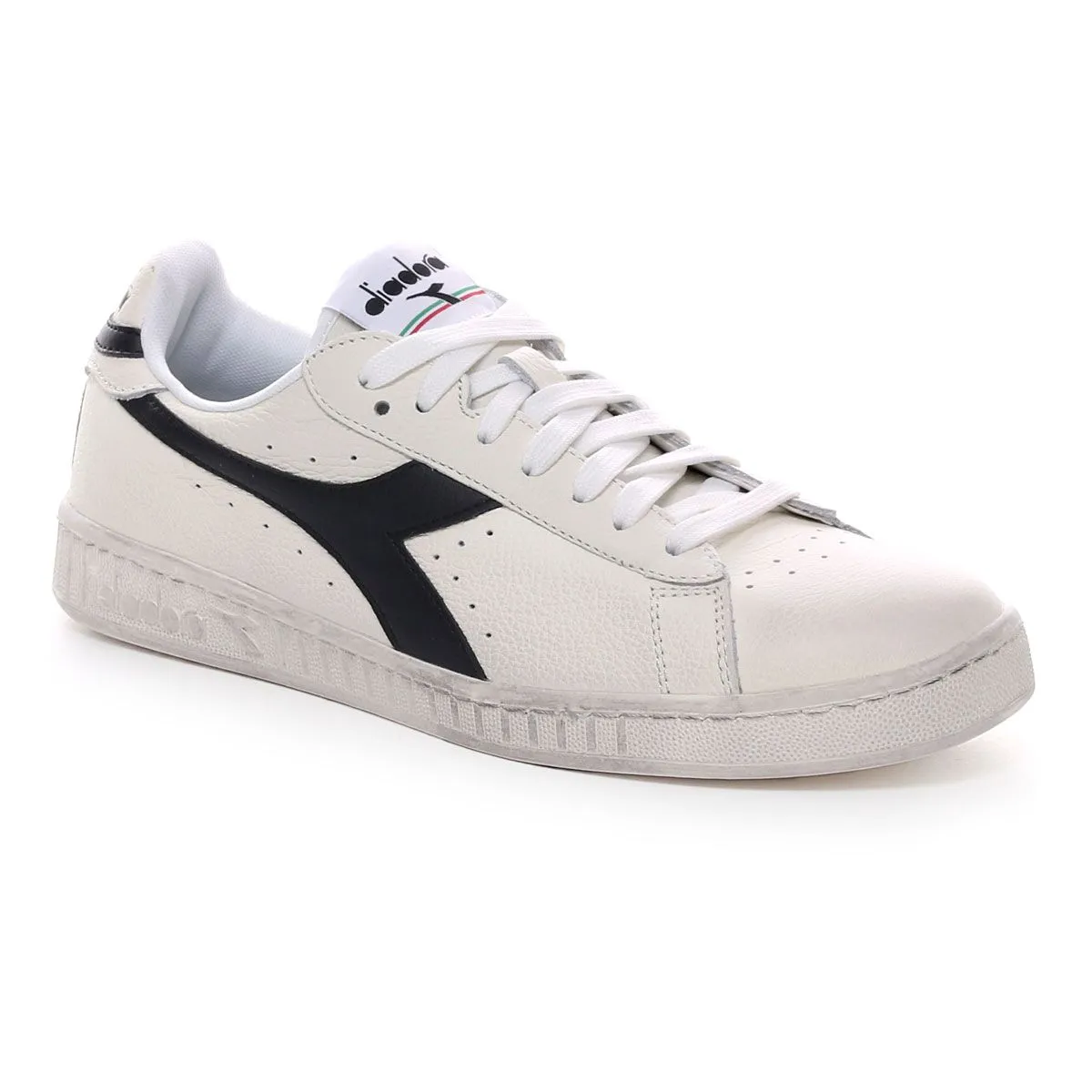 Diadora Game L Low Waxed Uomo Bianco Nero