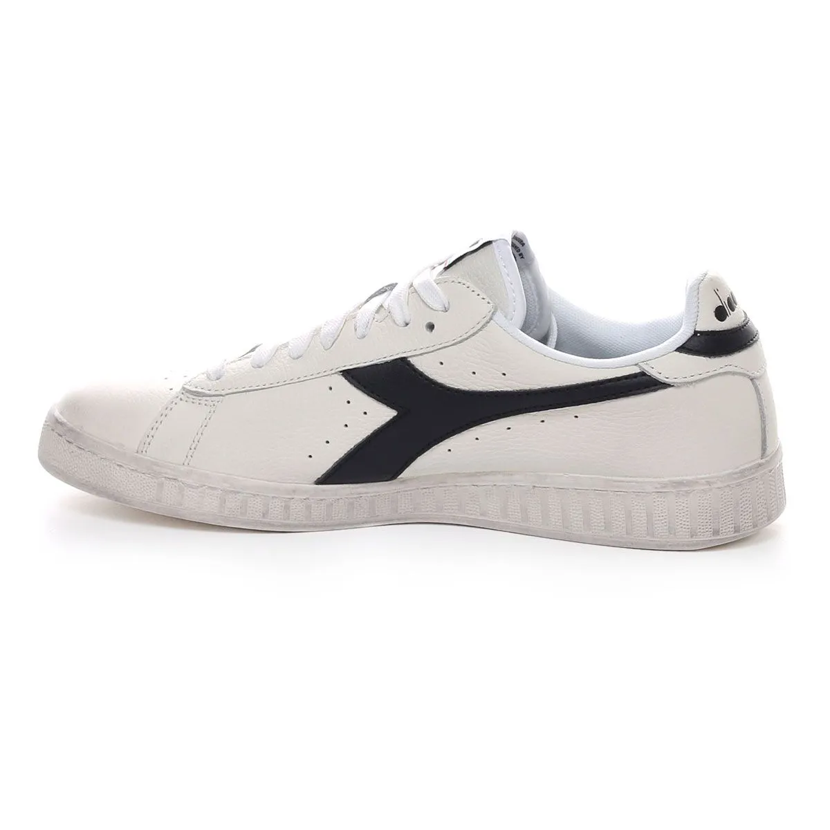 Diadora Game L Low Waxed Uomo Bianco Nero