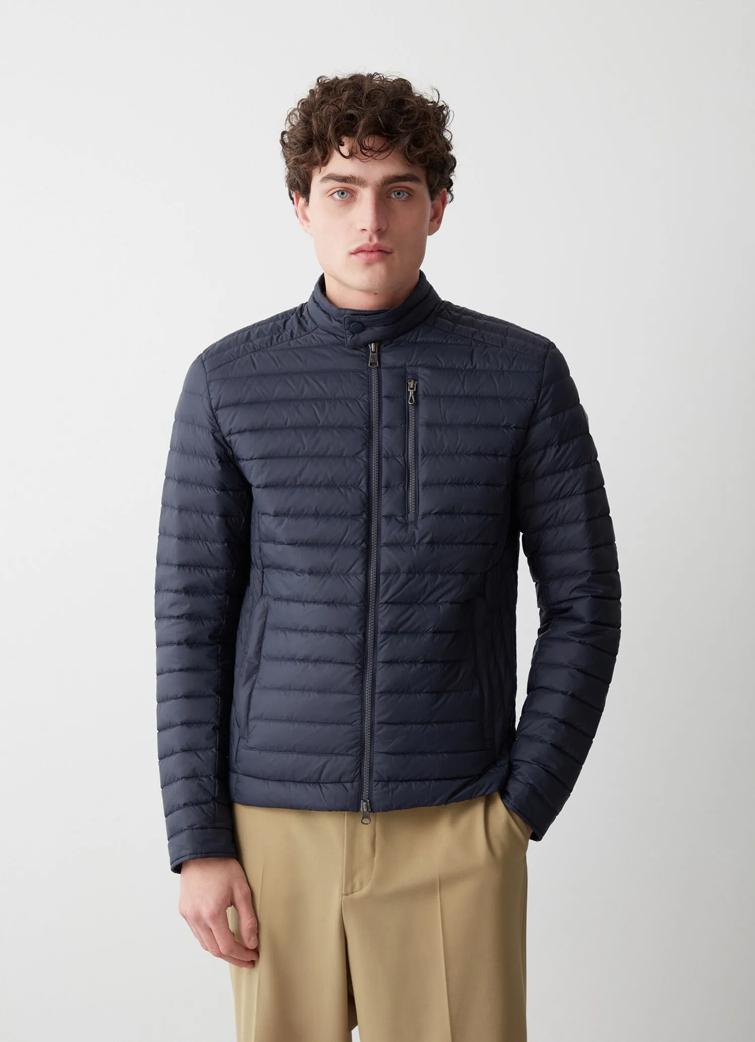 Down biker jacket