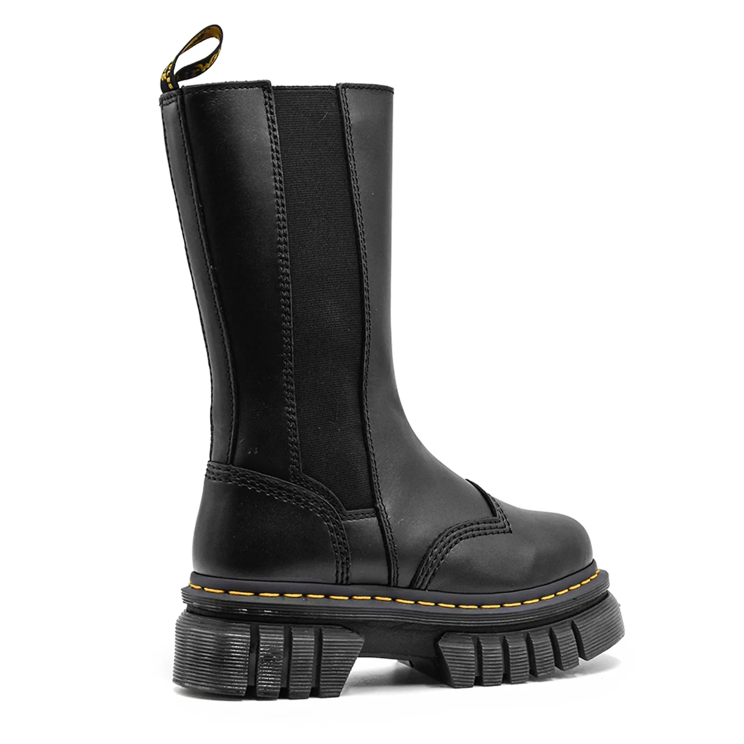 Dr. Martens Stivali Audrick Chelsea Tall Nero Donna Scanalato