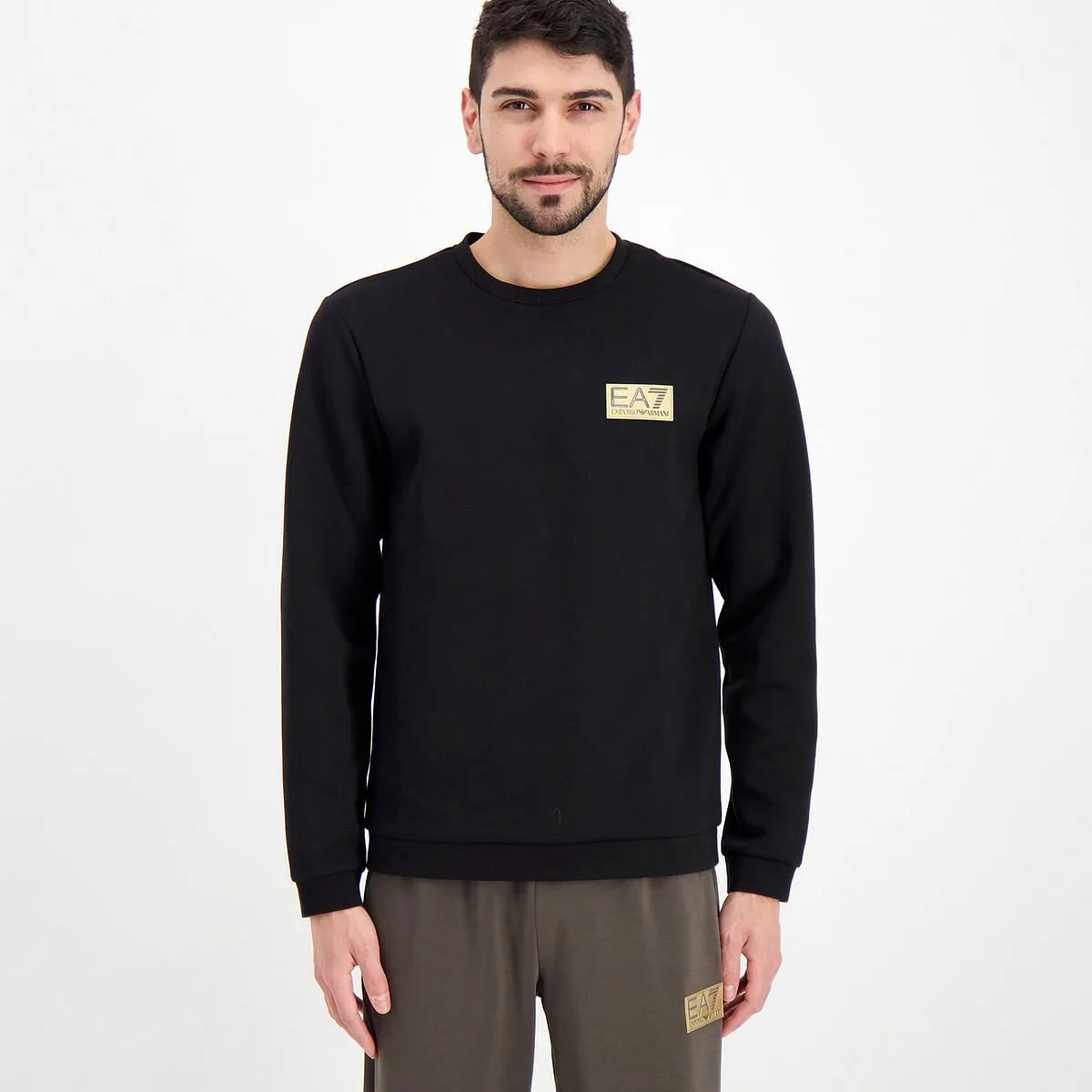      EA7 EMPORIO ARMANI FELPA GIROCOLLO GOLD LABEL  