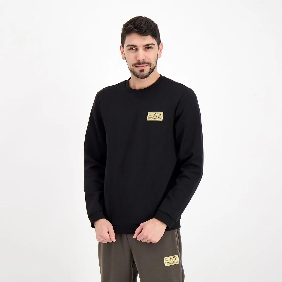      EA7 EMPORIO ARMANI FELPA GIROCOLLO GOLD LABEL  